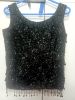 Adult Female Costumes to Hire - Black beaded & sequin top - SMALL